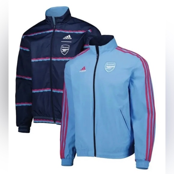 Adidas Arsenal FC Soccer 2022/23 Anthem Reversible Jacket  Men’s Large NWT - Picture 11 of 16